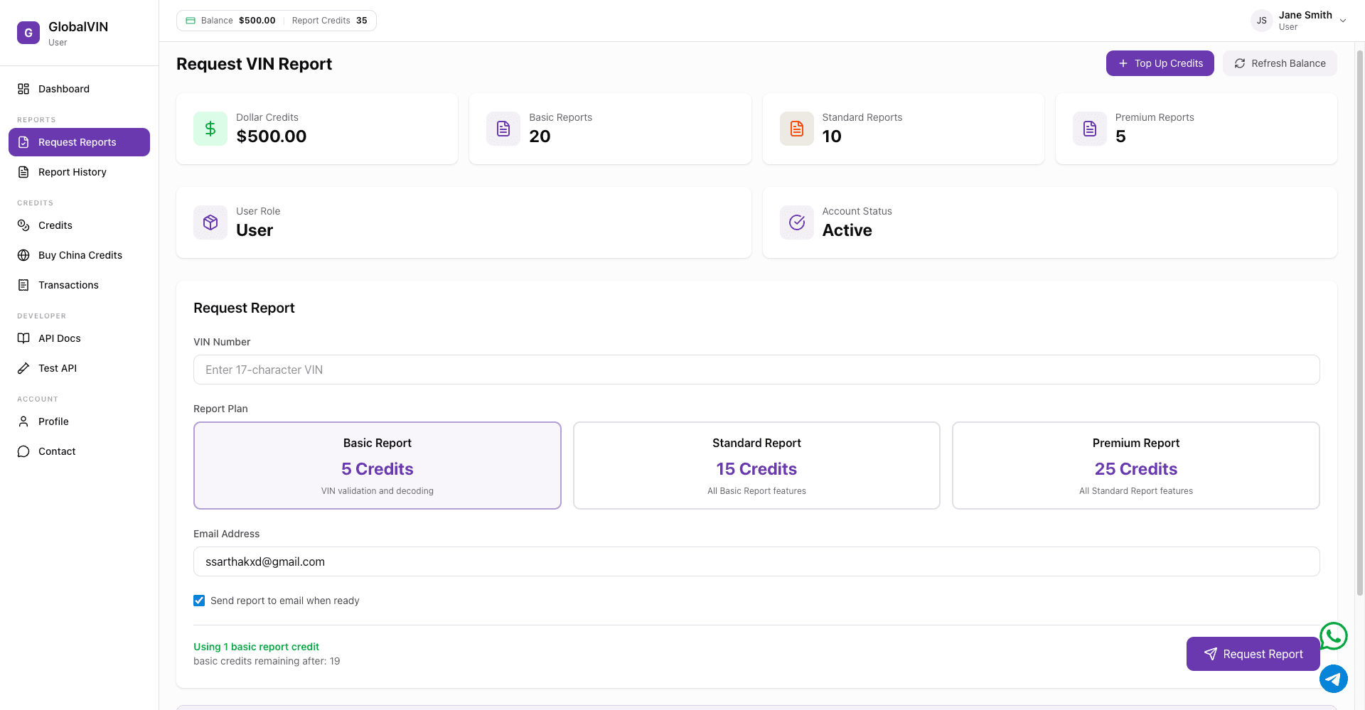 GlobalVIN China Vehicle Report Section – Chinese registry inspection data